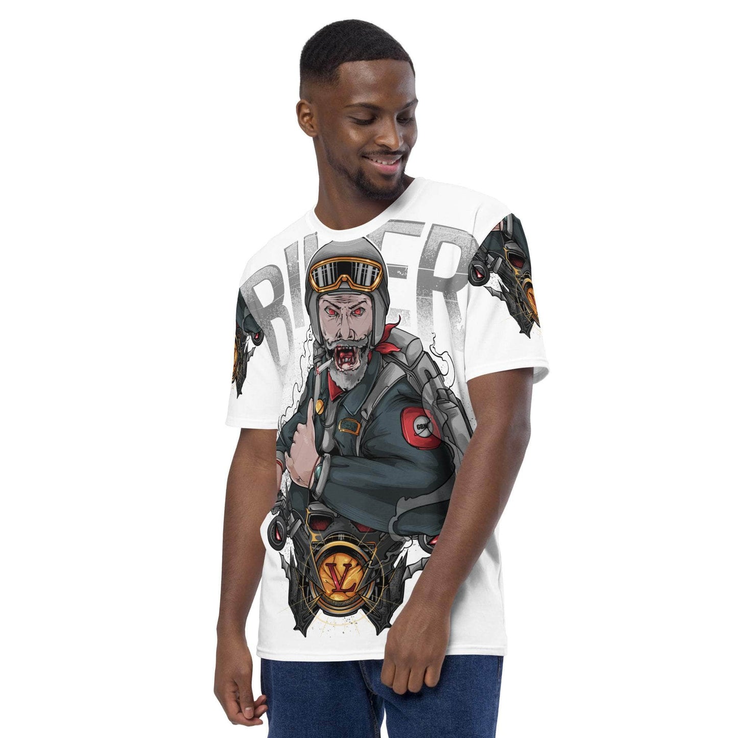 Vamp Life X GBNY "Biker" All Over Print T-shirt - Men's