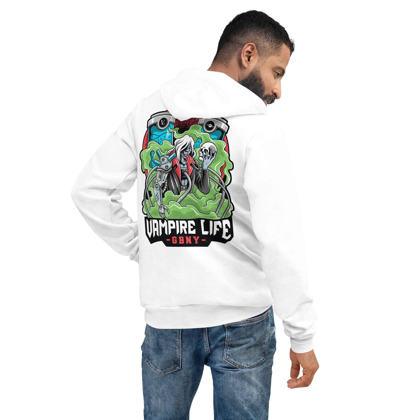 GBNY White / S Vamp Life X GBNY "Cyber Punk Vamp" Super Soft Hoodie - Men's 1778637_9221