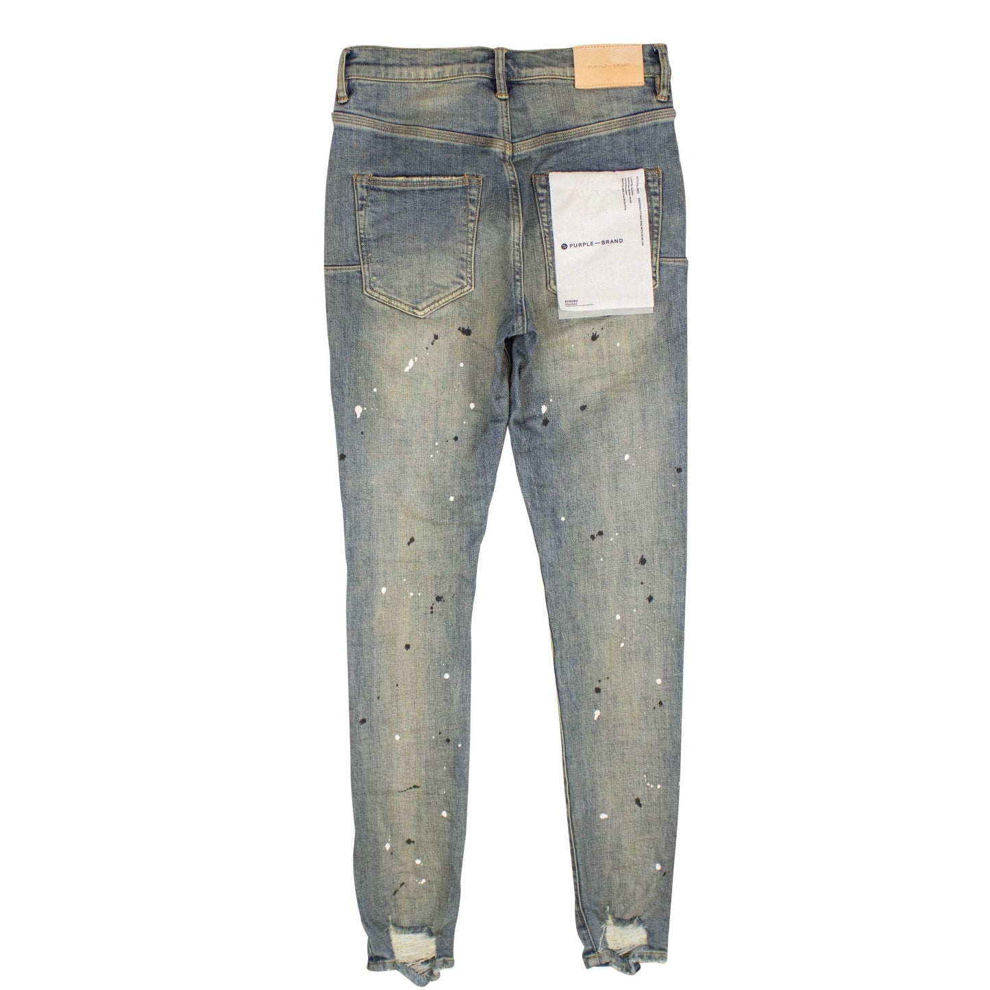 Mid Rise Destroy Paint Jeans