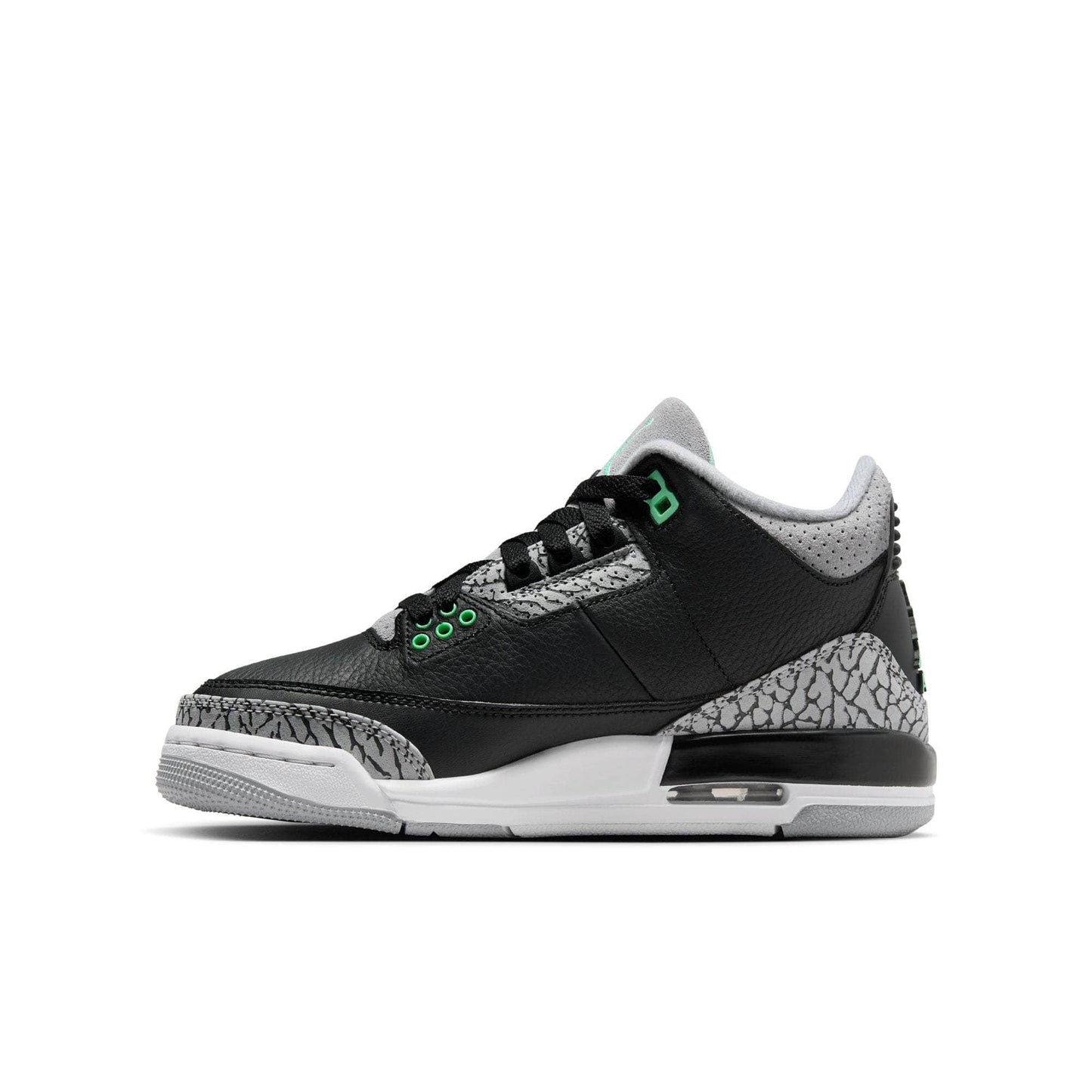 Air Jordan 3 Retro 鈥淕reen Glow鈥?- Boy's GS
