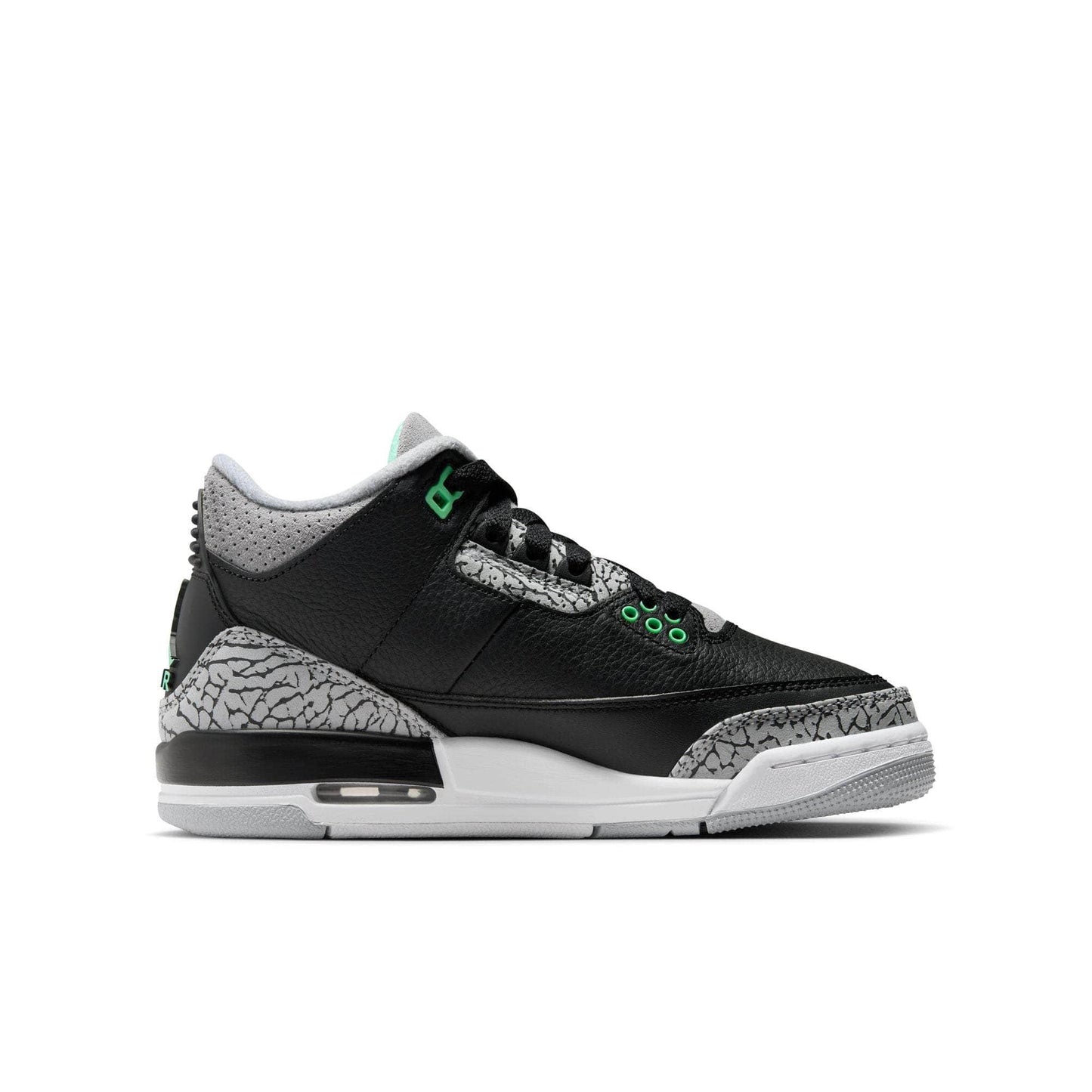 Air Jordan 3 Retro 鈥淕reen Glow鈥?- Boy's GS