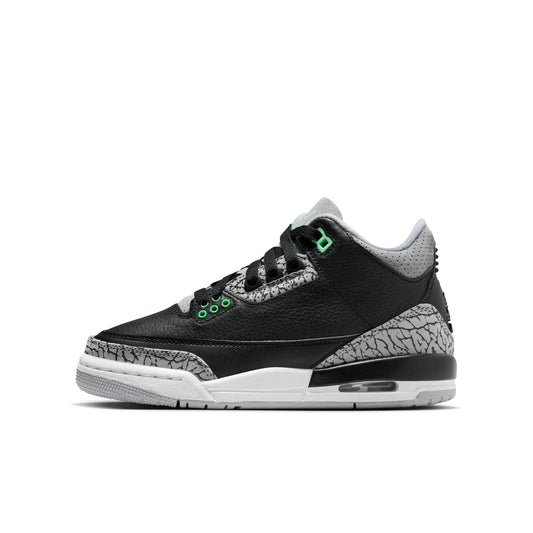 Air Jordan 3 Retro 鈥淕reen Glow鈥?- Boy's GS