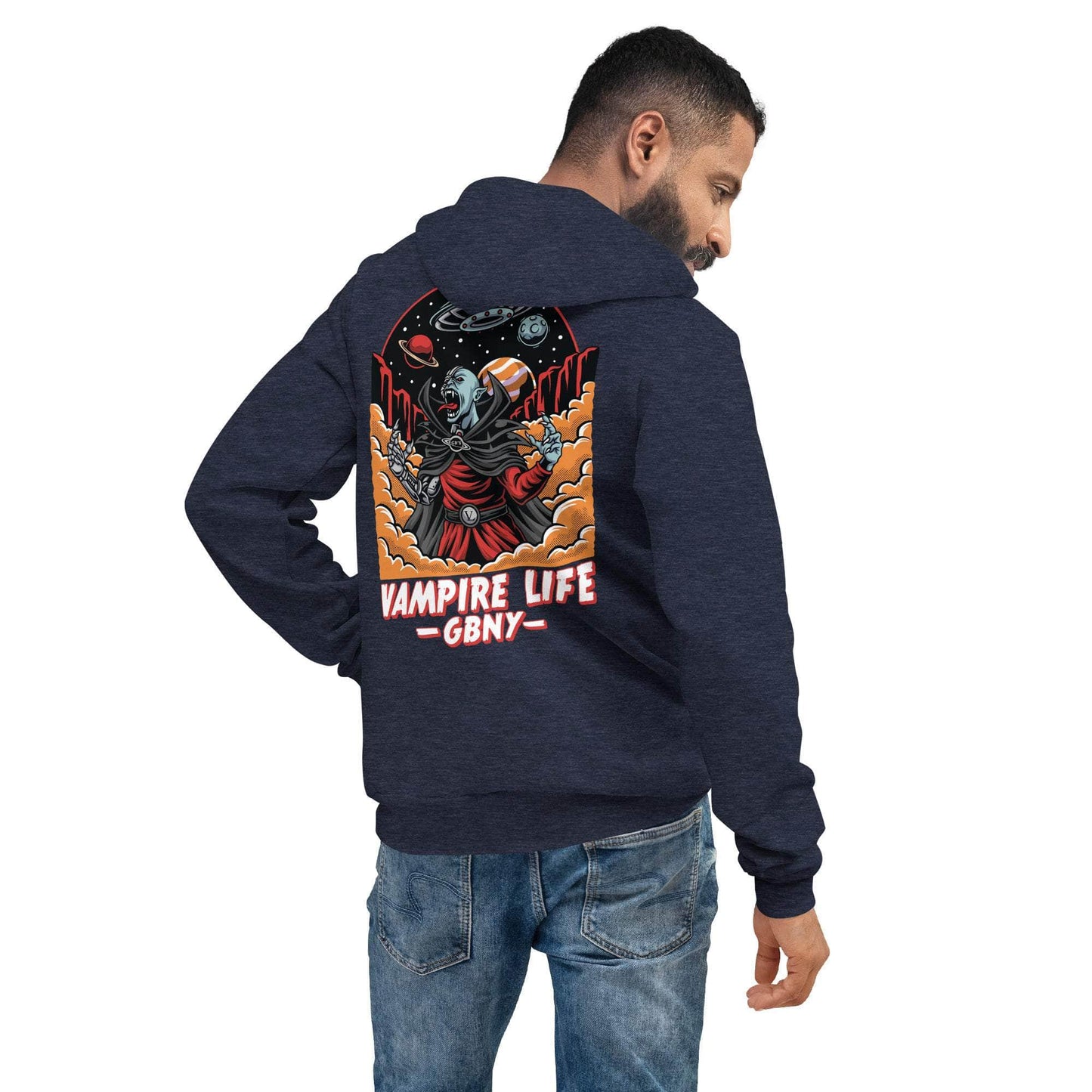 GBNY Heather Navy / S Vamp Life X GBNY "Space Vampire" Super Soft Hoodie - Men's 3307733_9251