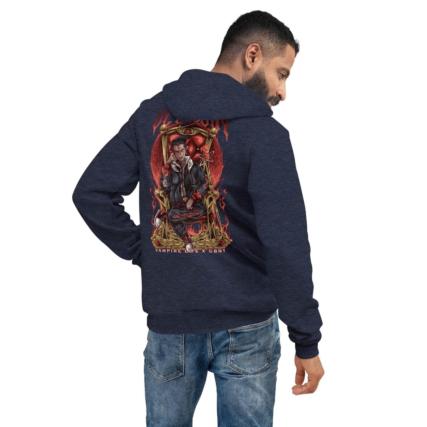 GBNY Heather Navy / S Vamp Life X GBNY "Vampires Throne" Super Soft Hoodie - Men's 7295436_9251