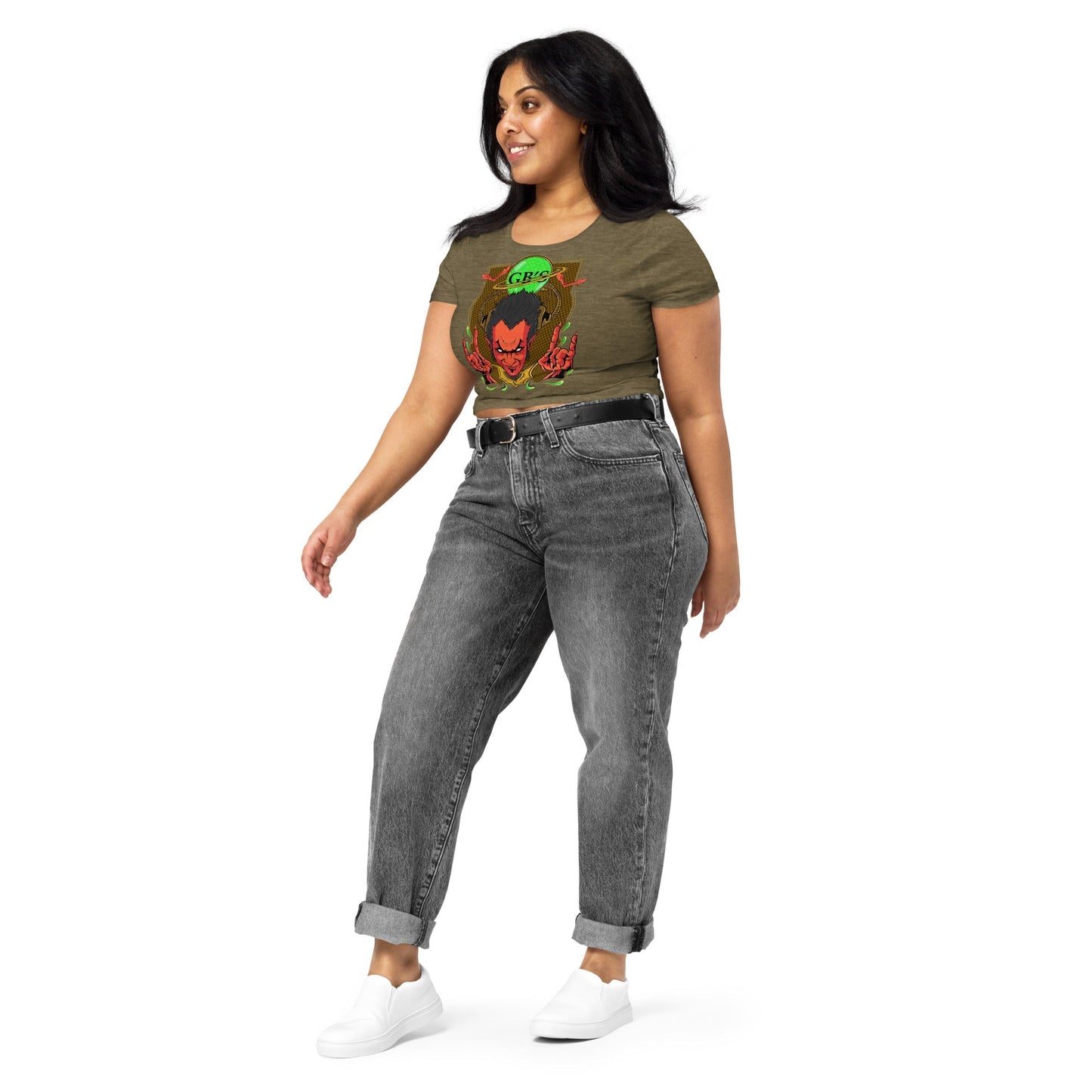 GBNY Heather Olive / XS/SM Vamp Life X GBNY "Rock & Roll Vamp" Crop Tee - Women鈥檚 7524668_10160