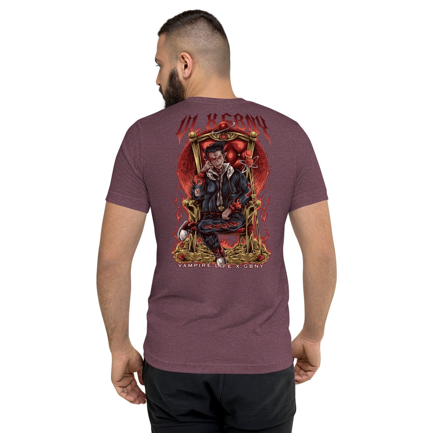 GBNY Maroon Triblend / XS Vamp Life X GBNY "Vampires Throne" T-shirt - Men's 6950324_6544