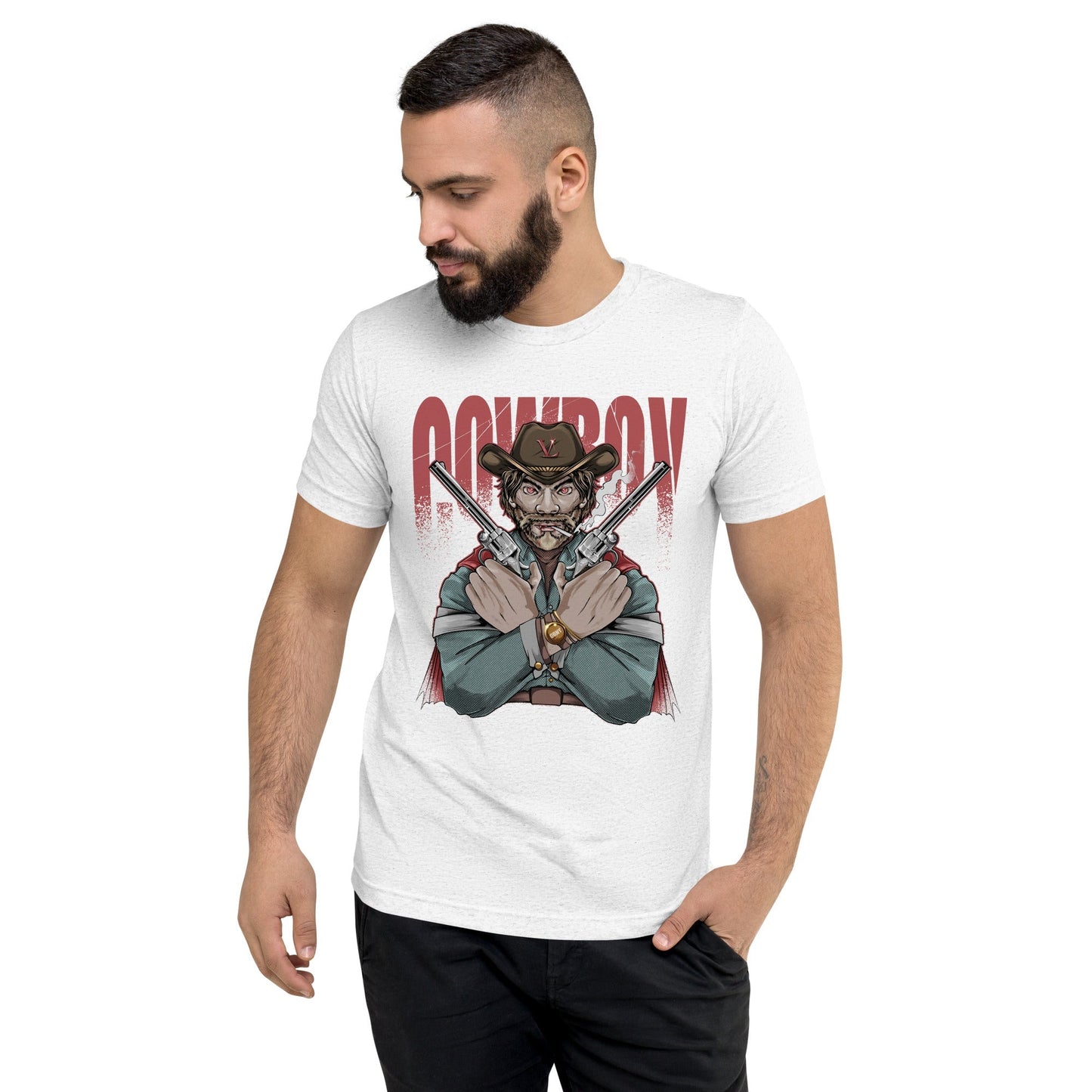 GBNY Solid White Triblend / XS Vamp Life X GBNY "Cow Boy" T-shirt - Men's 2714713_16792