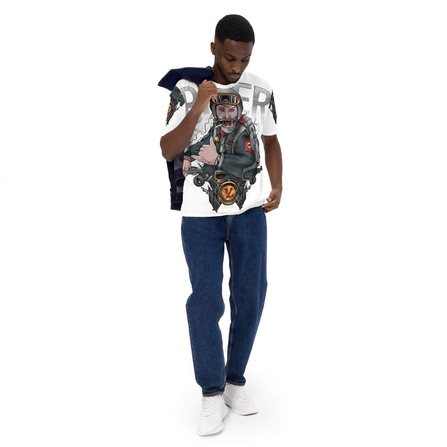 Vamp Life X GBNY "Biker" All Over Print T-shirt - Men's