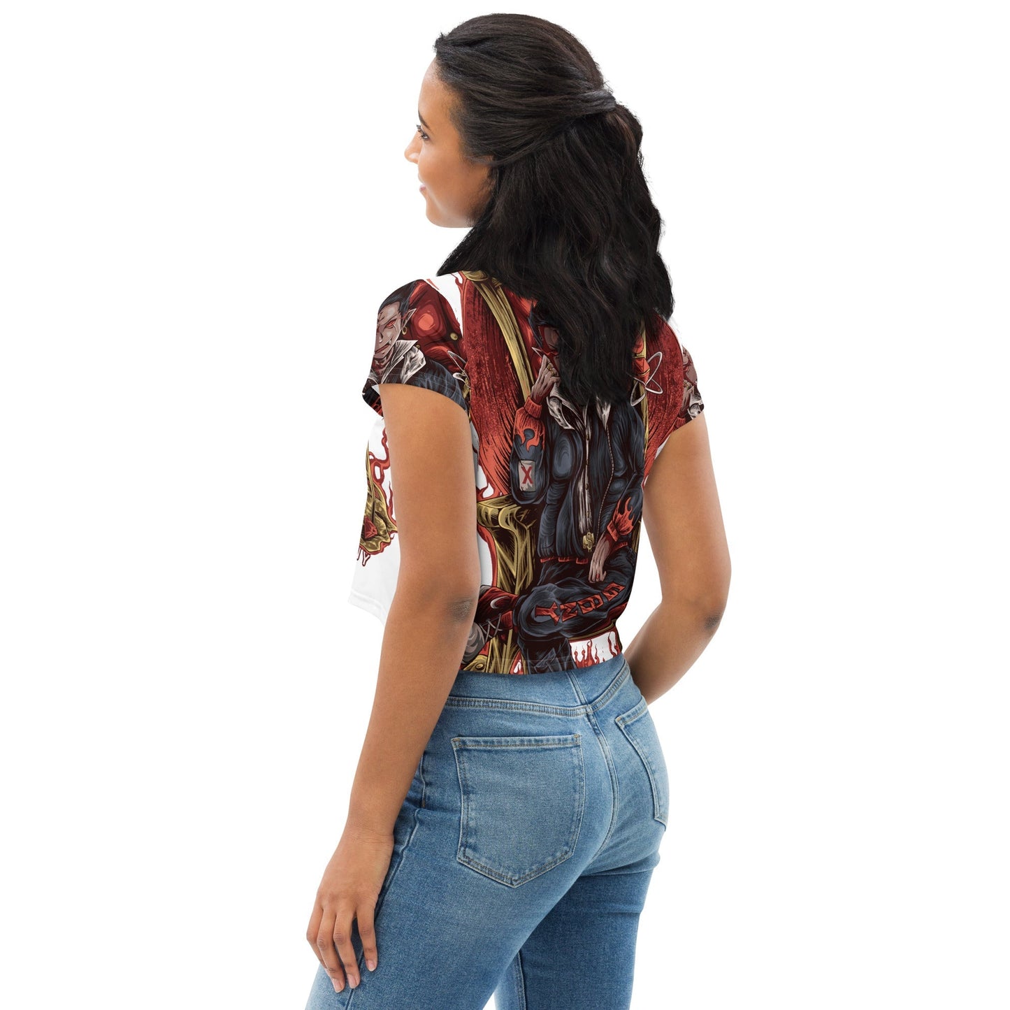 Vamp Life X GBNY "Vampires Throne" All-Over Print Crop Tee - Women's