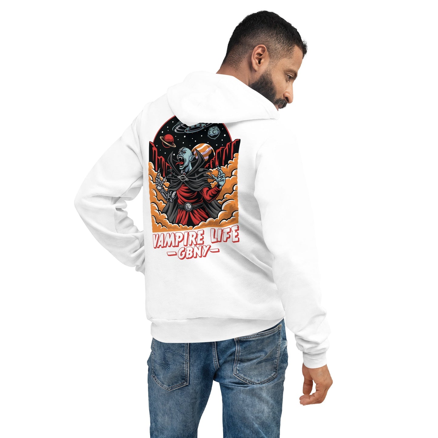 GBNY White / S Vamp Life X GBNY "Space Vampire" Super Soft Hoodie - Men's 3307733_9221