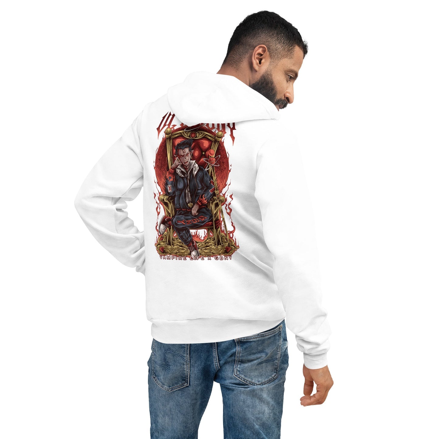 GBNY White / S Vamp Life X GBNY "Vampires Throne" Super Soft Hoodie - Men's 7295436_9221