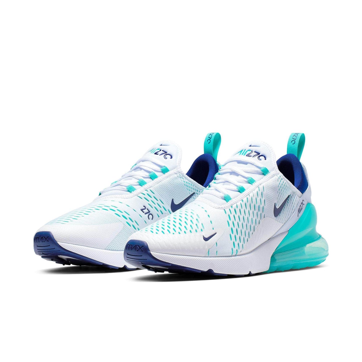 Nike Air Max 270 "White Hyper Jade Deep Royal Blue" - Men's