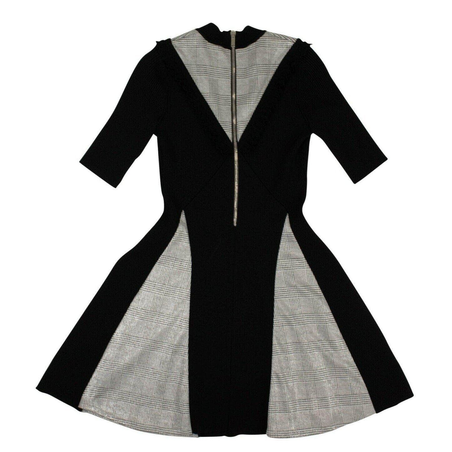 Black Plaid Skater Dress