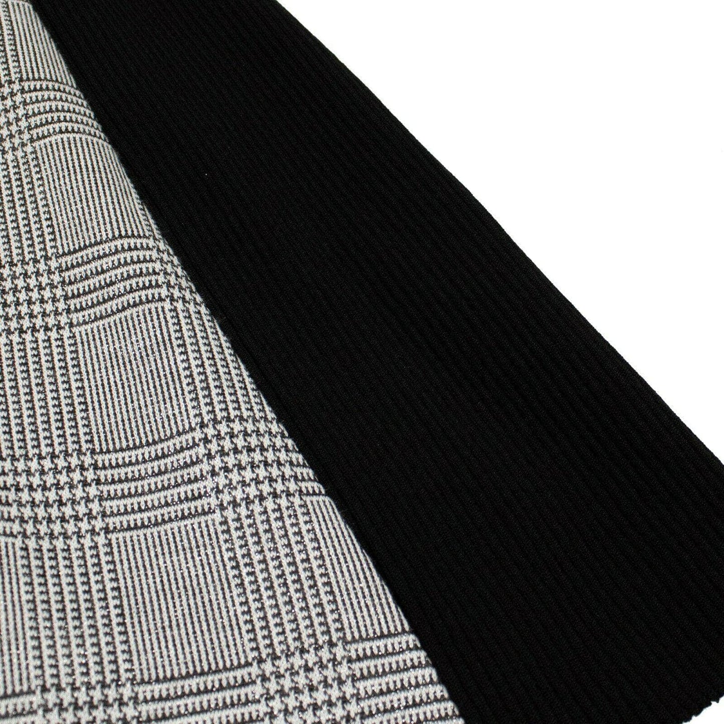 Black Plaid Skater Dress
